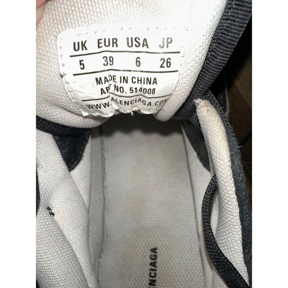 Balenciaga Triple S Black/Noir/Bordeaux/Burgundy Suede Nylon Men’s Size 6US - Picture 14 of 15